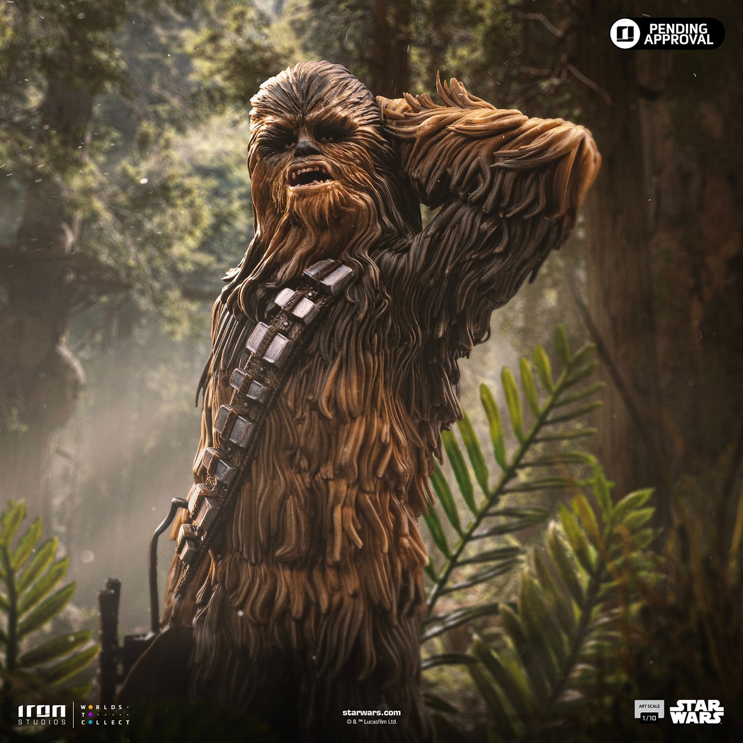 Pre-Order Iron Studios Star Wars Chewbacca and Lokkat Art Scale Statue